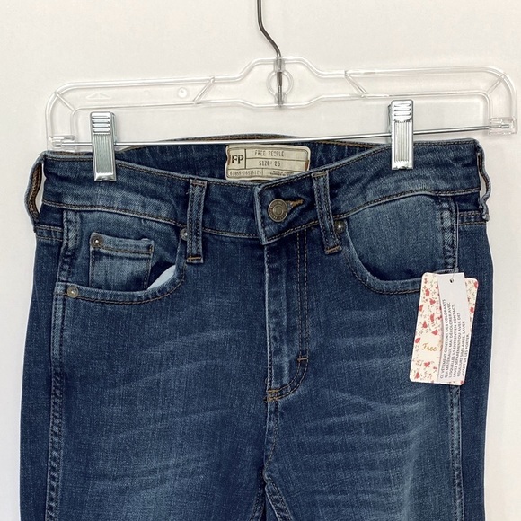 Free People Jeans Authentic Flare Jeans Blue Riptide Sz 25 0 - Picture 10 of 15